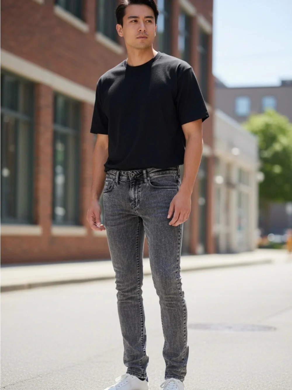 True Religion Rocco Relaxed Skinny Jeans Men’s 29x31  lGray Black